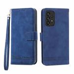 For Samsung Galaxy A53 Dierfeng Dream Line TPU + PU Leather Phone Case(Blue)