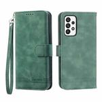 For Samsung Galaxy A73 Dierfeng Dream Line TPU + PU Leather Phone Case(Green)