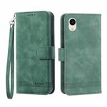 For Samsung Galaxy A22e 5G JP Version Dierfeng Dream Line TPU + PU Leather Phone Case(Green)