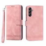 For Samsung Galaxy A34 Dierfeng Dream Line TPU + PU Leather Phone Case(Pink)
