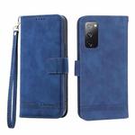 For Samsung Galaxy S20 FE Dierfeng Dream Line TPU + PU Leather Phone Case(Blue)