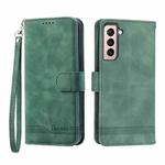 For Samsung Galaxy S21+ 5G Dierfeng Dream Line TPU + PU Leather Phone Case(Green)
