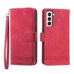 For Samsung Galaxy S21+ 5G Dierfeng Dream Line TPU + PU Leather Phone Case(Red)