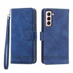 For Samsung Galaxy S21+ 5G Dierfeng Dream Line TPU + PU Leather Phone Case(Blue)