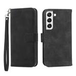 For Samsung Galaxy S22 5G Dierfeng Dream Line TPU + PU Leather Phone Case(Black)