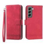 For Samsung Galaxy S22+ 5G Dierfeng Dream Line TPU + PU Leather Phone Case(Red)