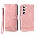 For Samsung Galaxy S23 5G Dierfeng Dream Line TPU + PU Leather Phone Case(Pink)