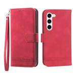 For Samsung Galaxy S23 5G Dierfeng Dream Line TPU + PU Leather Phone Case(Red)