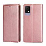 For TCL 405 / 406 / 408 Gloss Oil Solid Color Magnetic Leather Phone Case(Rose Gold)