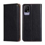 For TCL 405 / 406 / 408 Gloss Oil Solid Color Magnetic Leather Phone Case(Black)