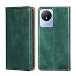 For vivo Y02 4G Gloss Oil Solid Color Magnetic Leather Phone Case(Green)
