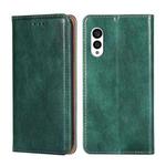 For Fujitsu Arrows N F-51C Gloss Oil Solid Color Magnetic Leather Phone Case(Green)