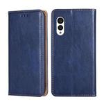 For Fujitsu Arrows N F-51C Gloss Oil Solid Color Magnetic Leather Phone Case(Blue)