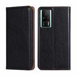 For Xiaomi Redmi K60E Gloss Oil Solid Color Magnetic Leather Phone Case(Black)