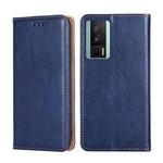 For Xiaomi Redmi K60 / K60 Pro Gloss Oil Solid Color Magnetic Leather Phone Case(Blue)