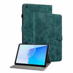 For Huawei MatePad SE Tiger Pattern Flip Leather Tablet Case(Dark Green)