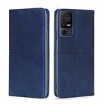 For TCL 40 SE Cow Texture Magnetic Horizontal Flip Leather Phone Case(Blue)