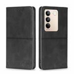 For vivo S16 / S16 Pro Cow Texture Magnetic Horizontal Flip Leather Phone Case(Black)