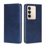 For vivo S16 / S16 Pro Cow Texture Magnetic Horizontal Flip Leather Phone Case(Blue)