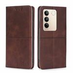 For vivo S16 / S16 Pro Cow Texture Magnetic Horizontal Flip Leather Phone Case(Dark Brown)