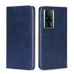 For Xiaomi Redmi K60E Cow Texture Magnetic Horizontal Flip Leather Phone Case(Blue)