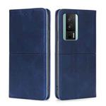 For Xiaomi Redmi K60 / K60 Pro Cow Texture Magnetic Horizontal Flip Leather Phone Case(Blue)