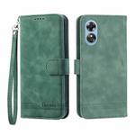 For OPPO A17 Dierfeng Dream Line TPU + PU Leather Phone Case(Green)