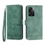 For OPPO A57 4G Dierfeng Dream Line TPU + PU Leather Phone Case(Green)