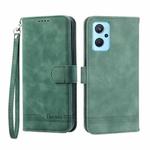 For Realme 9i Dierfeng Dream Line TPU + PU Leather Phone Case(Green)