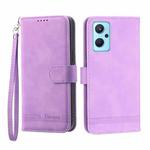 For Realme 9i Dierfeng Dream Line TPU + PU Leather Phone Case(Purple)