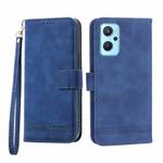 For Realme 9i Dierfeng Dream Line TPU + PU Leather Phone Case(Blue)