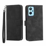 For Realme 9i Dierfeng Dream Line TPU + PU Leather Phone Case(Black)