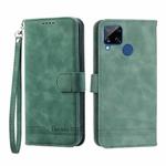 For Realme C12 / C15 / C25 Dierfeng Dream Line TPU + PU Leather Phone Case(Green)