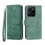 For vivo Y35 2022 Dierfeng Dream Line TPU + PU Leather Phone Case(Green)