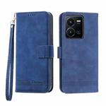 For vivo Y35 2022 Dierfeng Dream Line TPU + PU Leather Phone Case(Blue)