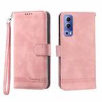 For vivo Y72 Dierfeng Dream Line TPU + PU Leather Phone Case(Pink)