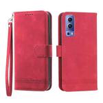 For vivo Y72 Dierfeng Dream Line TPU + PU Leather Phone Case(Red)