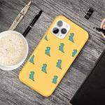For iPhone 11 Pro Cartoon Animal Pattern Shockproof TPU Protective Case(Yellow Dinosaurs)