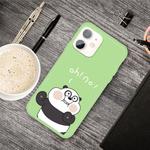 For iPhone 11 Cartoon Animal Pattern Shockproof TPU Protective Case(Green Panda)