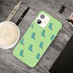 For iPhone 11 Cartoon Animal Pattern Shockproof TPU Protective Case(Green Dinosaurs)