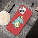 For iPhone 11 Pro Max Cartoon Animal Pattern Shockproof TPU Protective Case(Red Crocodile Bird)