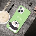 For iPhone 11 Pro Max Cartoon Animal Pattern Shockproof TPU Protective Case(Green Panda)
