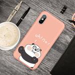 For iPhone XS Max Cartoon Animal Pattern Shockproof TPU Protective Case(Orange Panda)