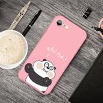 For iPhone SE 2022 / SE 2020 /  8 / 7 Cartoon Animal Pattern Shockproof TPU Protective Case(Pink Panda)