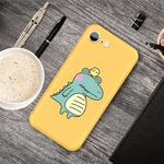 For iPhone SE 2022 / SE 2020 /  8 / 7 Cartoon Animal Pattern Shockproof TPU Protective Case(Yellow Crocodile Bird)