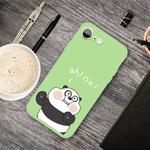 For iPhone SE 2022 / SE 2020 /  8 / 7 Cartoon Animal Pattern Shockproof TPU Protective Case(Green Panda)
