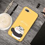 For iPhone 8 Plus & 7 Plus Cartoon Animal Pattern Shockproof TPU Protective Case(Yellow Panda)