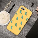 For iPhone 8 Plus & 7 Plus Cartoon Animal Pattern Shockproof TPU Protective Case(Yellow Dinosaurs)