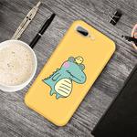 For iPhone 8 Plus & 7 Plus Cartoon Animal Pattern Shockproof TPU Protective Case(Yellow Crocodile Bird)
