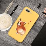 For iPhone 8 Plus & 7 Plus Cartoon Animal Pattern Shockproof TPU Protective Case(Yellow Corgi)